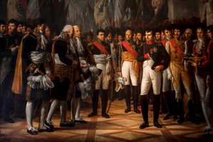 Napoleone riceve i deputati del senato al Palazzo Reale di Berlino
