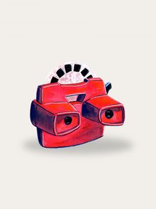 Visore rosso retrò
