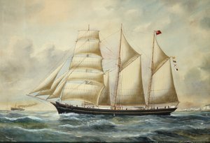 La Brigantina Minnie Sommers al Largo di Folkestone