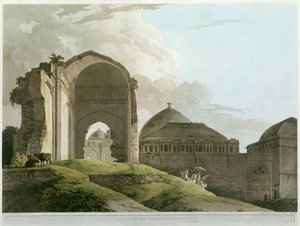 Rovine del palazzo a Madurai, inciso da Thomas e William Daniell (1769-1837), pubblicato nel 1798