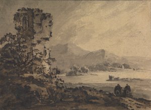 Paesaggio Classico con Due Figure a Cavallo a Destra da Rev. William Gilpin