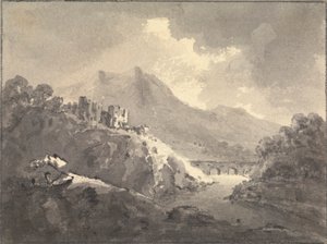 Paesaggio con castello e ponte da Rev. William Gilpin