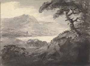 Paesaggio montuoso con un lago da Rev. William Gilpin