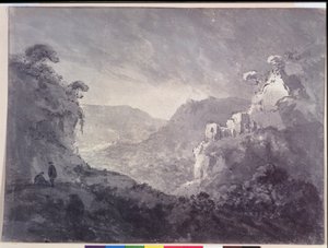Veduta di una valle tortuosa
