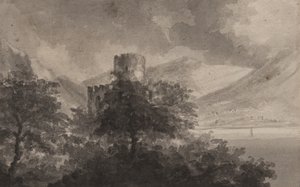 Castello lacustre boscoso: capriccio, 1804 da Rev. William Gilpin