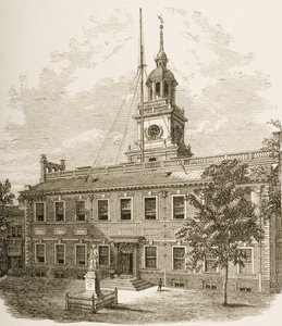 Palazzo di giustizia della contea o Independence Hall, Philadelphia Pennsylvania, c.1880 da Reverend Samuel Manning