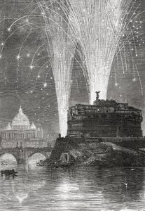 Illuminazione di San Pietro e spettacolo pirotecnico sul Castel Sant