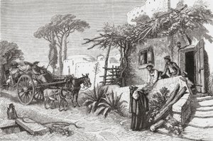 Frati mendicanti vicino a Napoli, Italia alla fine del 19° secolo. Da Immagini Italiane di Rev. Samuel Manning, pubblicato c.1890