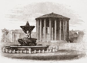 Tempio di Vesta, Foro Romano, Roma, Italia, alla fine del XIX secolo. Da Immagini Italiane di Rev. Samuel Manning, pubblicato c.1890. da Reverend Samuel Manning