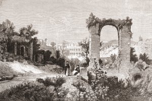 Il Palatino dal Colle Aventino, Roma, Italia, alla fine del XIX secolo. Da Immagini Italiane di Rev. Samuel Manning, pubblicato c.1890. da Reverend Samuel Manning