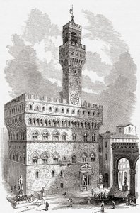 Il Palazzo Vecchio, Firenze, Toscana, Italia alla fine del XIX secolo. Da Italian Pictures di Rev. Samuel Manning, pubblicato c.1890. da Reverend Samuel Manning