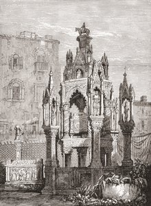 Le tombe degli Scaligeri, Verona, Italia, fine XIX secolo. Da Italian Pictures di Rev. Samuel Manning, pubblicato c.1890 da Reverend Samuel Manning