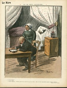 Illustrazione di Ricardo Flores (1878-1918) in Le Lire, 08/02/13 - Non si può soddisfare - Medico, Architettura interiore