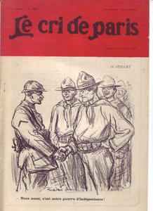 Illustrazione di Ricardo Flores (1878-1918) per la copertina di Le Cri de Paris da Ricardo Flores