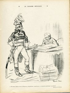 Illustrazione di Ricardo Flores (1878-1918) in Le Lire, 29/11/13 - Nella Terza Repubblica - Iere Republique - Generale Generaux, Baptiste Faurie (1853-1938) da Ricardo Flores