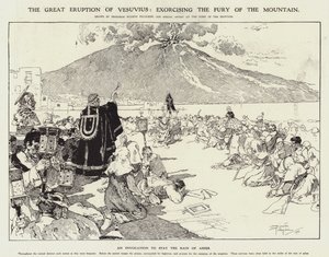 La grande eruzione del Vesuvio: esorcizzare la furia del vulcano (incisione)