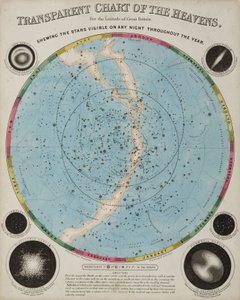 Carta dei cieli, c 1855 da John Pardon