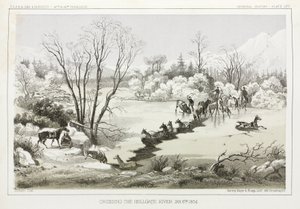 Attraversamento del fiume Hellgate, Montana, USA, 6 gennaio 1854 da John Pardon