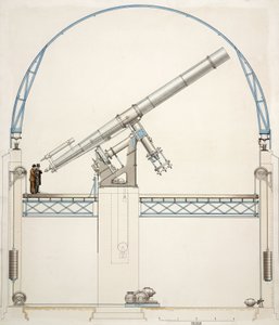 Telescopio rifrattore montato equatorialmente con cupola da John Pardon