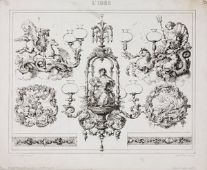 Lampadari a gas o olio, Parigi, Francia, c. 1860