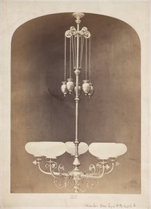 Lampadario a gas, c 1880 da John Pardon