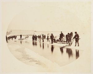 Taglio del ghiaccio sul fiume San Lorenzo da John Pardon