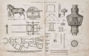 Oggetti usati durante la costruzione del faro di Bell Rock, c. 1810 da John Pardon