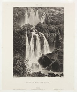 Le cascate di Tivoli, c. 1841 da John Pardon