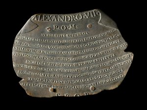Placca medievale in bronzo per celebrare l