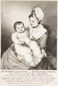 Mrs Everitt e suo figlio; il bambino gigante