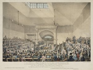 Inaugurazione del teatro delle lezioni a Marylebone, Londra da John Pardon