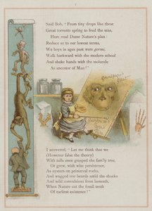 Pagina da Upstream di Richard Andre; Evoluzione (litografia a colori)