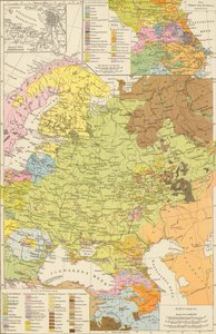 Andree, Richard. Volkerkarte von Russland. 1881 A da Richard Andree