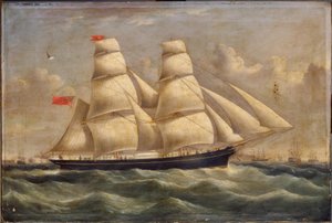 Una brigantina al largo di Portsmouth da Richard B. Spencer