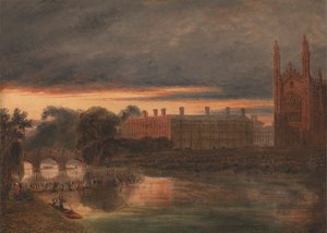 Processione di Barche sul Fiume Cam sotto il Clare College, Cambridge da Richard Banks Harraden