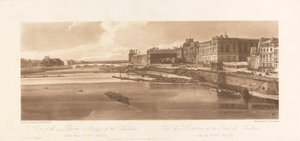 Veduta del Louvre e del Ponte delle Thuilleries, presa dal Pont Neuf. 1802; Tavola 2 da Vedute di Parigi, il Volume Emanuel Tracciato della tavola, B1981.25.2613 da Richard Banks Harraden