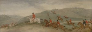 Caccia alla volpe: cavalieri sulla strada o paurosi da Richard Barrett Davis