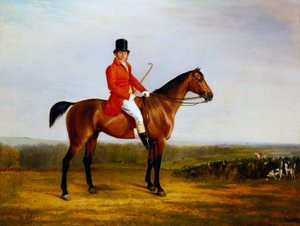 Isaac Sadler a cavallo di un cacciatore baio da Richard Barrett Davis