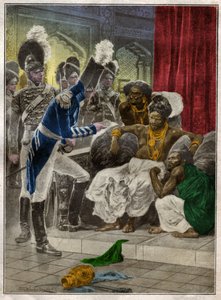 Sri Vikrama Rajasinha, re di Kandy (Sri Lanka) destituito dagli inglesi nel 1815 da Richard Caton (after) Woodville