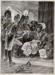 Sri Vikrama Rajasinha, re di Kandy (Sri Lanka) deposto dagli inglesi nel 1815. 1924 (illustrazione) da Richard Caton (after) Woodville