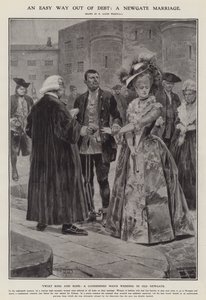 Un modo facile per uscire dai debiti: un matrimonio a Newgate da Richard Caton II (after) Woodville