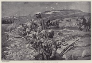 La difesa del campo di Cesare, "baionette fisse!" (litografia) da Richard Caton II (after) Woodville