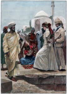 Un prestigiatore di strada ad Algeri, 1895 da Richard Caton II Woodville