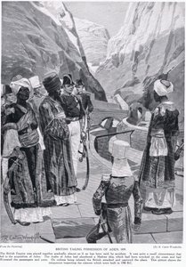 Gli inglesi prendono possesso di Aden, illustrazione da 