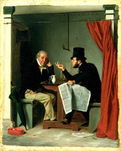 Politica in una casa di ostriche da Richard Caton Woodville