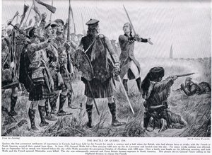 La battaglia del Quebec, 1759, illustrazione da 