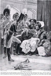 Gli inglesi a Ceylon, illustrazione da 