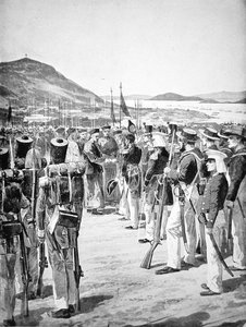 La cessione di Hong Kong ai britannici nel 1841 da Richard Caton Woodville