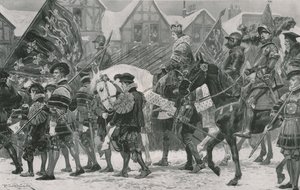 La processione di incoronazione di Edoardo VI attraverso Londra da Richard Caton Woodville