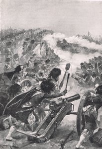 Gli Highlander che girano i cannoni francesi catturati sui battaglioni di Brenniers, illustrazione da 